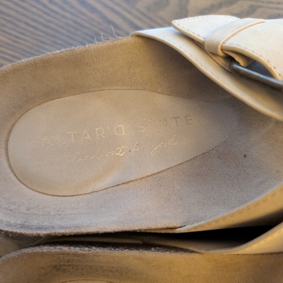 Altar'd State Serena Cream Buckle Faux Suede Platform Sandals - Picture 4 of 6